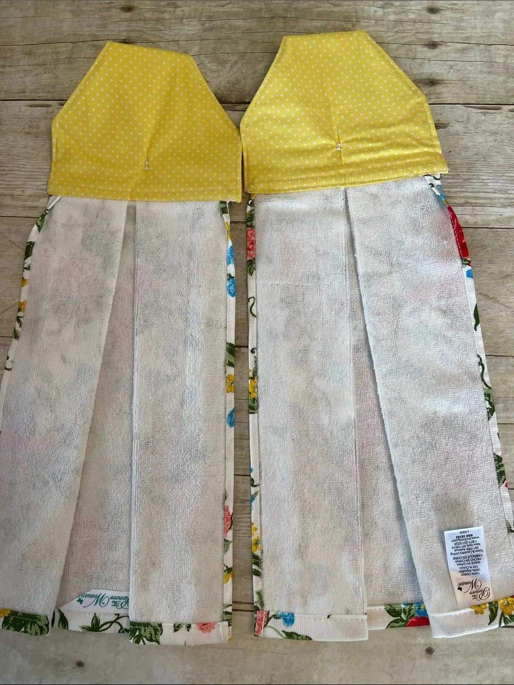 Sewn Top Towel with Yellow  Pioneer Woman Set of Two
